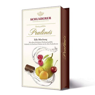 Schladerer Edle Mischung Pralines mit Obstbrand gefüllte Pralinen 127g