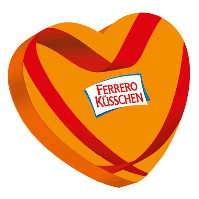 Ferrero Küsschen Herz Geschenkpackung in Herzform 14 Pralinen 124g