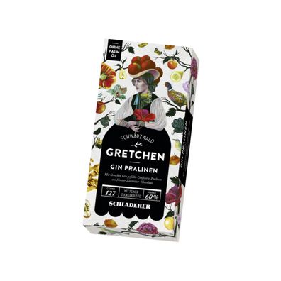 Schladerer Gretchen Gin Pralinen Zartbitterschokolade gefüllt 127g