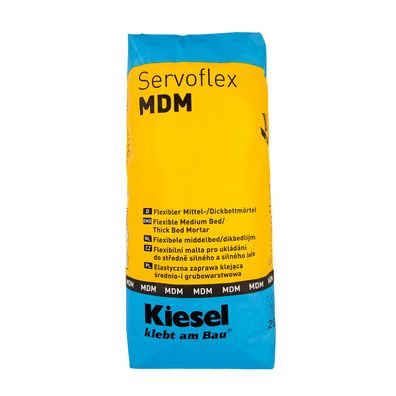 Kiesel Servoflex MDM Mittel/Dickbettmörtel 20kg - Liefermenge: 1 Sack 20kg