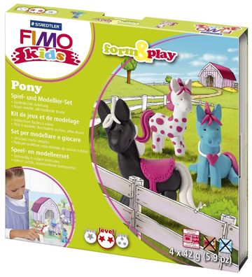 FIMO 8034 08 LY Modellier-Set FIMO kids form & play "Pony"