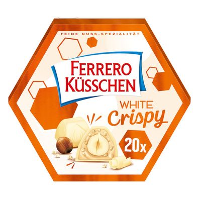 Ferrero Küsschen White Crispy mit weißer Schokolade und Crisp 172g