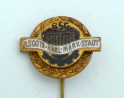 DDR Abzeichen Pin BSG Motor Ascota Karl-Marx-Stadt Fußball