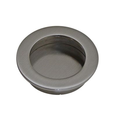 Runde Einlassmuschel aus Metall ø 40mm Ausführung Edelstahl Optik Muschelgriff