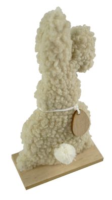 Plüsch Deko Osterhase in Farbe beige, 23cm