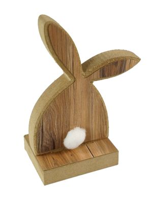 Holz Deko Osterhase in MDF 14cm