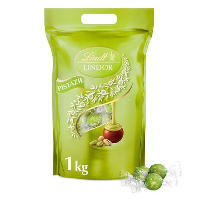 Lindt Lindor Schokoladen-Kugeln Pistazie im Vorratsbeutel