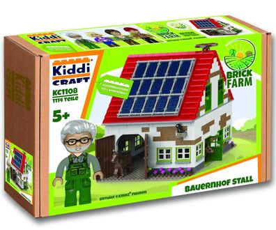 Kiddicraft KC1108 Bauernhof Stall Klemmbaustein Set