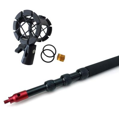 keepdrum Tonangel mk3500 Boompole 3,5m mit Tasche und Mikrofon-Spinne