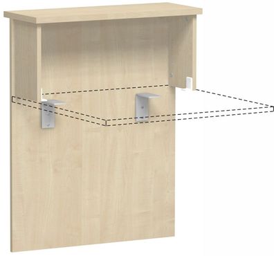 Gera Theke Vorwandelement gerade, zur Befestigung an Tischfront, mit Montagematier