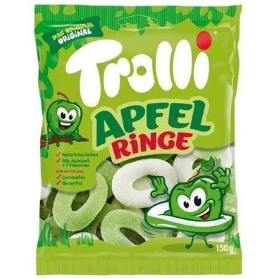 Trolli Apfelringe Fruchtgummis 150 g - Süßigkeiten aus Deutschland