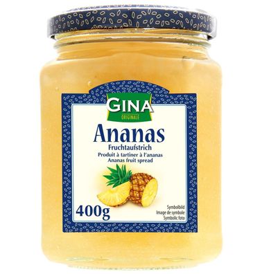 Gina Fruchtaufstrich Ananas 400g aus Dänemark Ananasfruchtaufstrich