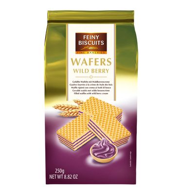 Feiny Biscuits Waffeln mit Waldbeerencremefüllung 250g