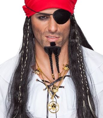 Kinnbart mit Perlen Pirat