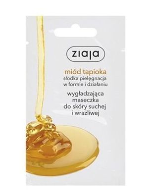 Ziaja, Honig-Tapioka, Gesichtsmaske für trockene und empfindliche Haut, 7 ml