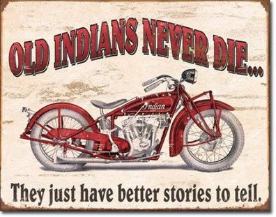 Blechschild 31 x 40, Indian - Better Stories, USA Werbeschild Art. #1637