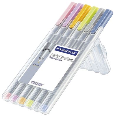 Staedtler Fineliner triplus PASTEL Colours, 6er Etui