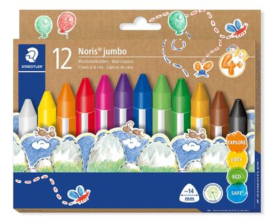 Wachsmalstift Noris® jumbo 228 14 Wachsmalkreide super jumbo Wachsmalkreide