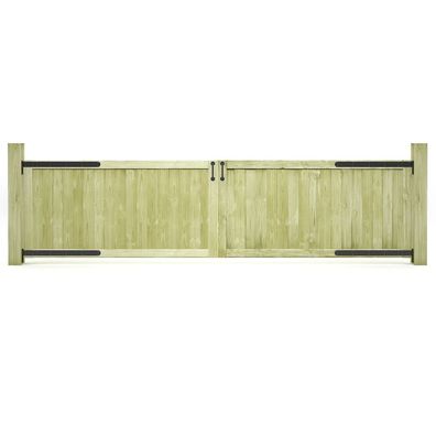 vidaXL Gartentore 2 Stk. Kiefernholz Imprägniert 300x75 cm