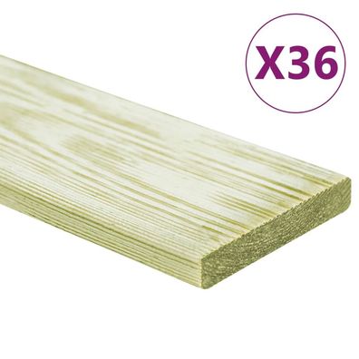 vidaXL Terrassendielen 36 Stk. 4,32 m² 1 m Imprägniertes Kiefernholz