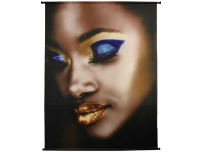 Lady Make Up Samt Gold Wandtuch 140x170 cm Hd collection