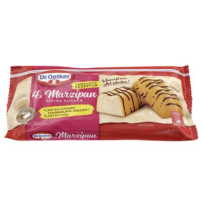 Dr. Oetker Kleine Marzipankuchen 4 einzeln verpackte Rührkuchen 172g