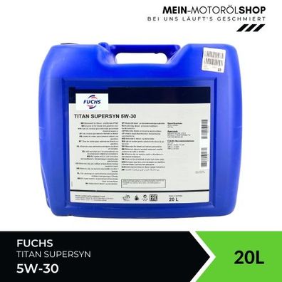 Fuchs Titan Supersyn 5W-30 20 Liter