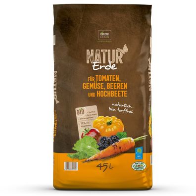 PATZER NATUR Erde BIO für Tomaten & Hochbeete torffrei - 45 Liter