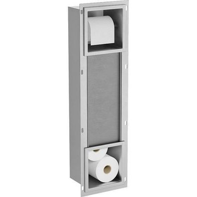 Mexen X-Wall-BP Toilettenpapierhalter mit Aufbewahrung, inox - 1914