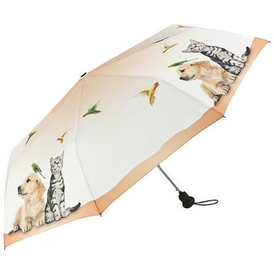 Regenschirme Tierleben Taschenschirm Taschenschirme Schirme Hund Katze Vogel Tiere