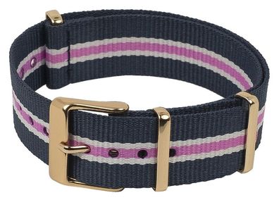 Timex Weekender Outdoorband Textil blau/rosa/weiß 18mm TW2P91500