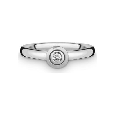 Quinn - Silberring mit Brillant 0,08 ct - 0213396