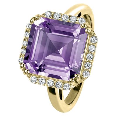 Jacques Lemans - Ring Sterlingsilber vergoldet mit Amethyst - SE-R104H