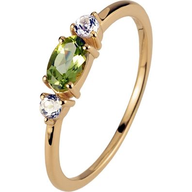 Jacques Lemans - Ring Sterlingsilber vergoldet mit Peridot - SE-R113G