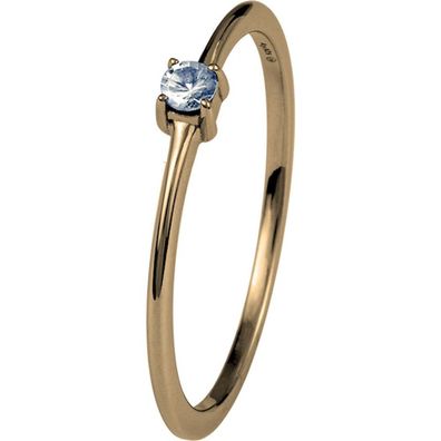 Jacques Lemans - Ring Sterlingsilber vergoldet mit White Topaz - SE-R155E