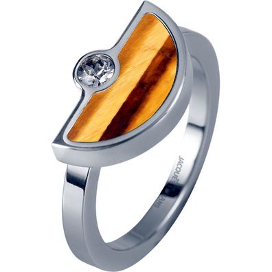 Jacques Lemans - Ring mit Tiger Eyes - S-R67C