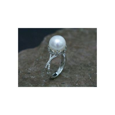 Luna-Pearls - RG00097C, Q/90 - Ring - 750 Weißgold - Südseeperle 12.5mm