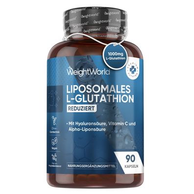 Liposomales L-Glutathion (Reduziert) - 1000mg pro Portion - 90 Kapseln - WeightWorld