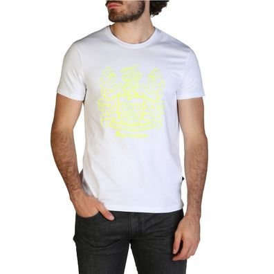 Aquascutum - Bekleidung - T-Shirts - QMT019M0-01 - Herren - white, ellow
