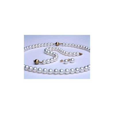 Luna-Pearls - PS1-FNBE0002 - Schmuckset - Collier Armband Ohrstecker - 585/- Gold