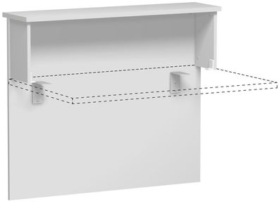 Gera Theke Vorwandelement gerade, zur Befestigung an Tischfront, mit Montagematier