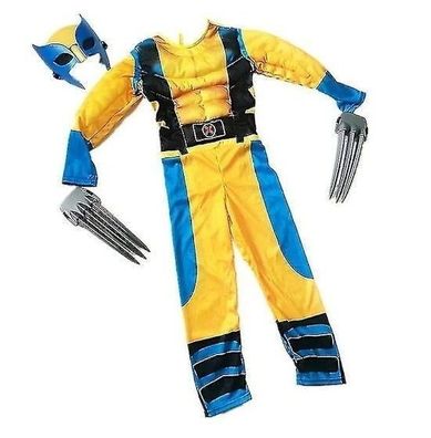 Kinder Wolverine Kostüm Junge Superheld Overall Kinder Halloween 3-teiliges Set