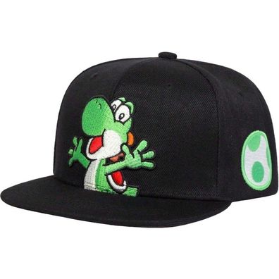 Yoshi Egg Kappe - Super Mario Bros Schwarze Snapback Cap