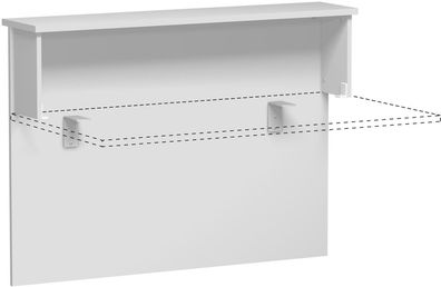 Gera Theke Vorwandelement gerade, zur Befestigung an Tischfront, mit Montagematier