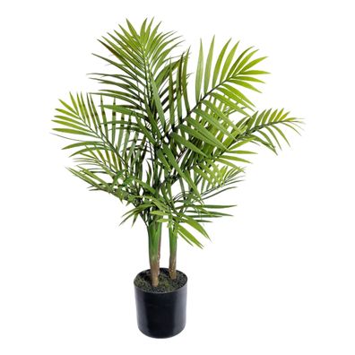 Kunstpflanze Bergpalme 65 cm, 12 Wedel, pflegeleicht im Topf