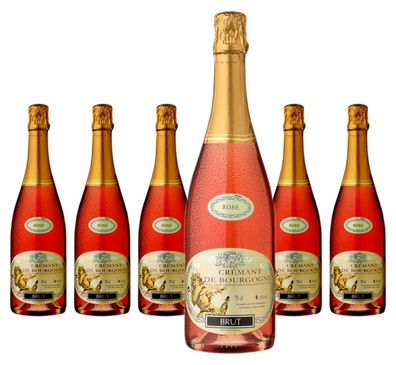 6 x Caves de Marsigny Crémant de Bourgogne Rosé Brut AOC
