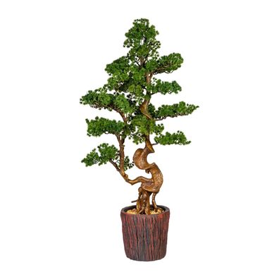 Bonsai Lärche 125 cm – Künstliche Pflanze im braunen Topf 26x26 cm