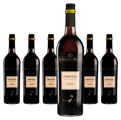 6 x González-Byass Cristina Medium Sherry DO Jerez