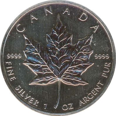 Kanada 1989 - Maple Leaf 1 Oz Silber*