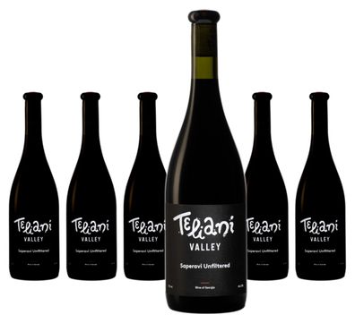 6 x Teliani Valley Saperavi Unfiltered Rotwein – 2022